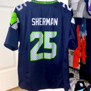 Sherman throwback Seahawks Jersey